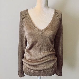 Sinequanone Gold Metallic Sweater